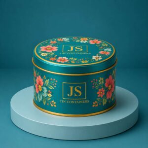 JS Round Tin Containers