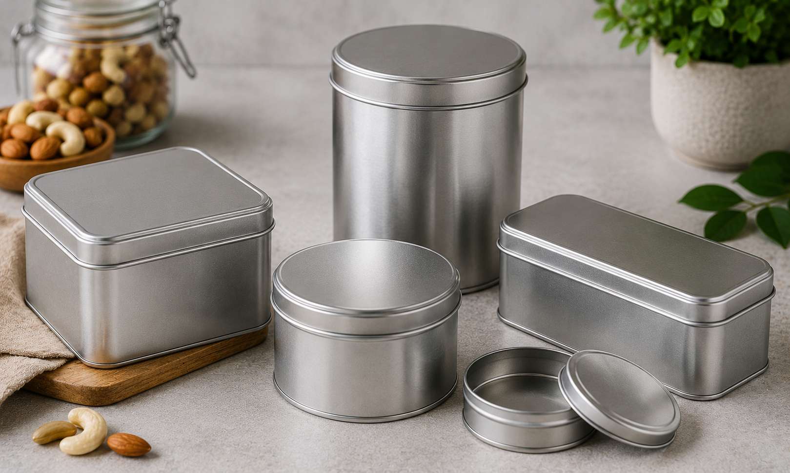Plain Tin Containers