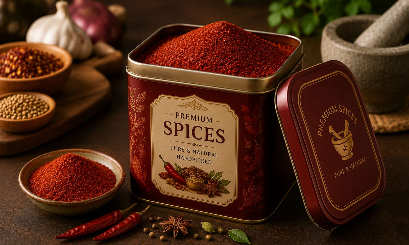 Spice Tin Containers
