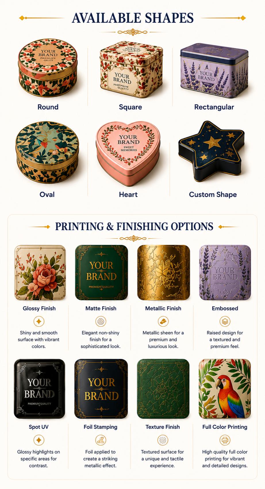 Printed Tin Containers