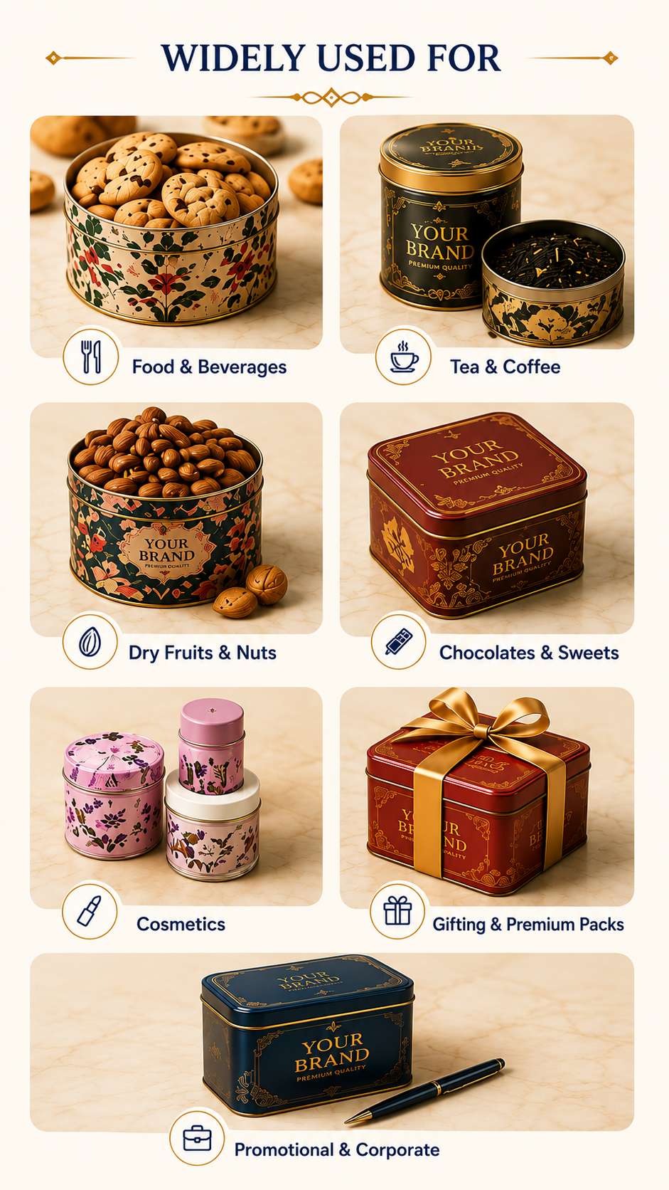 Printed Tin Containers