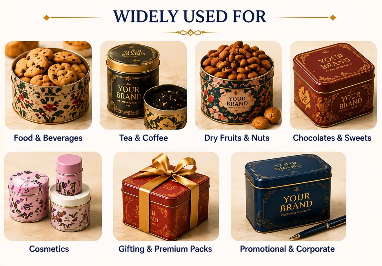 Printed Tin Containers