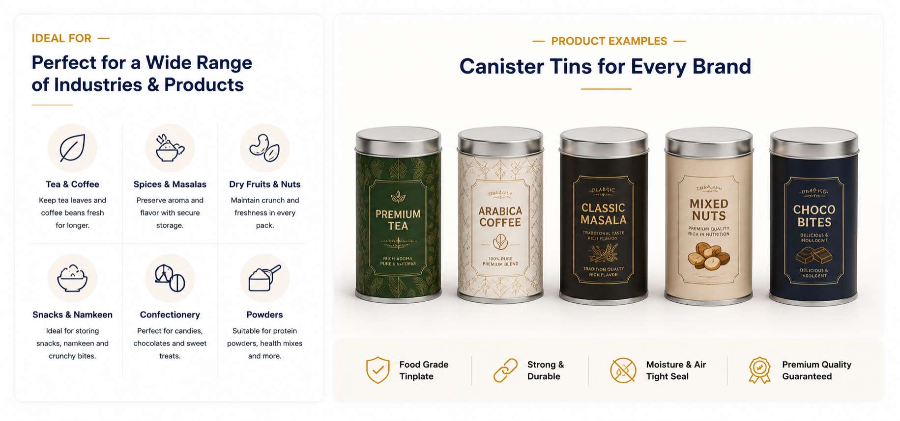 Canister Tin Containers