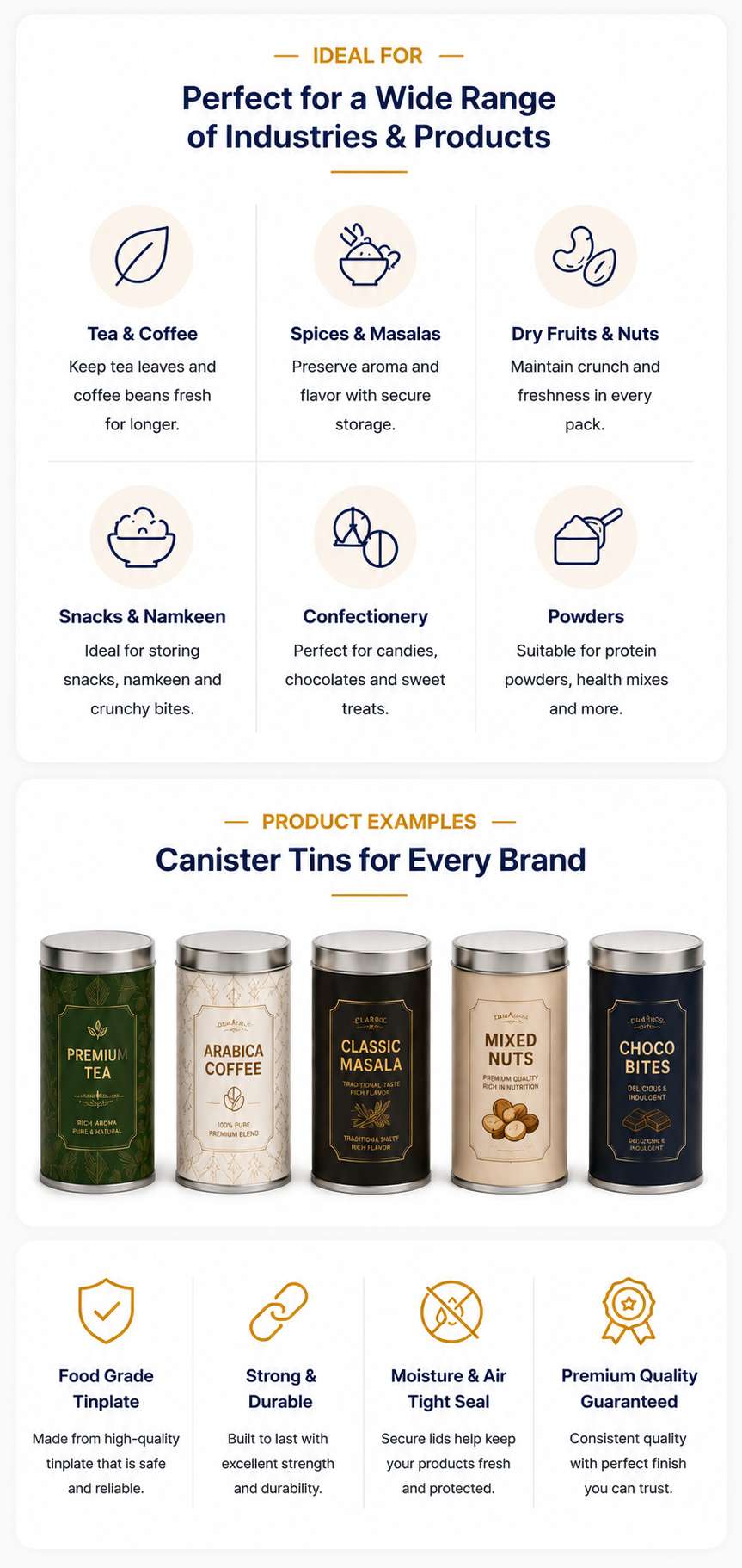 Canister Tin Containers